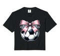 Soccer Coquette Bow Soccer Comfort Colors Hoodie - Graphic Print Unisex - T-Shirt, Sweatshirt, Hoodie