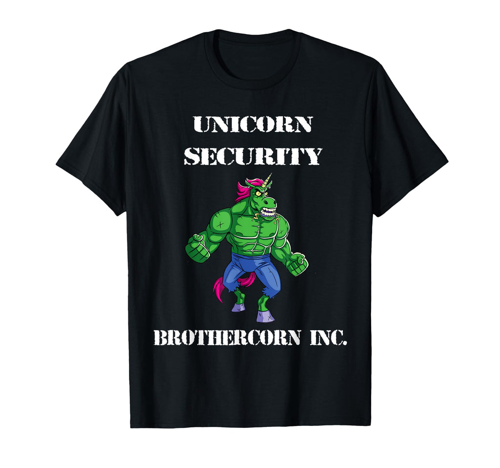 Unicorn Security Brothercorn Inc T-Shirt - Aesthetic Graphic Men Women - T-Shirt, Sweatshirt, Hoodie