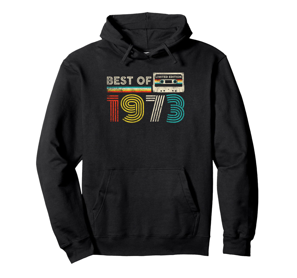 Best 1973 Birthday 1973 Cassette Tape Hoodie - Trendy Graphic Unisex - T-Shirt, Sweatshirt, Hoodie