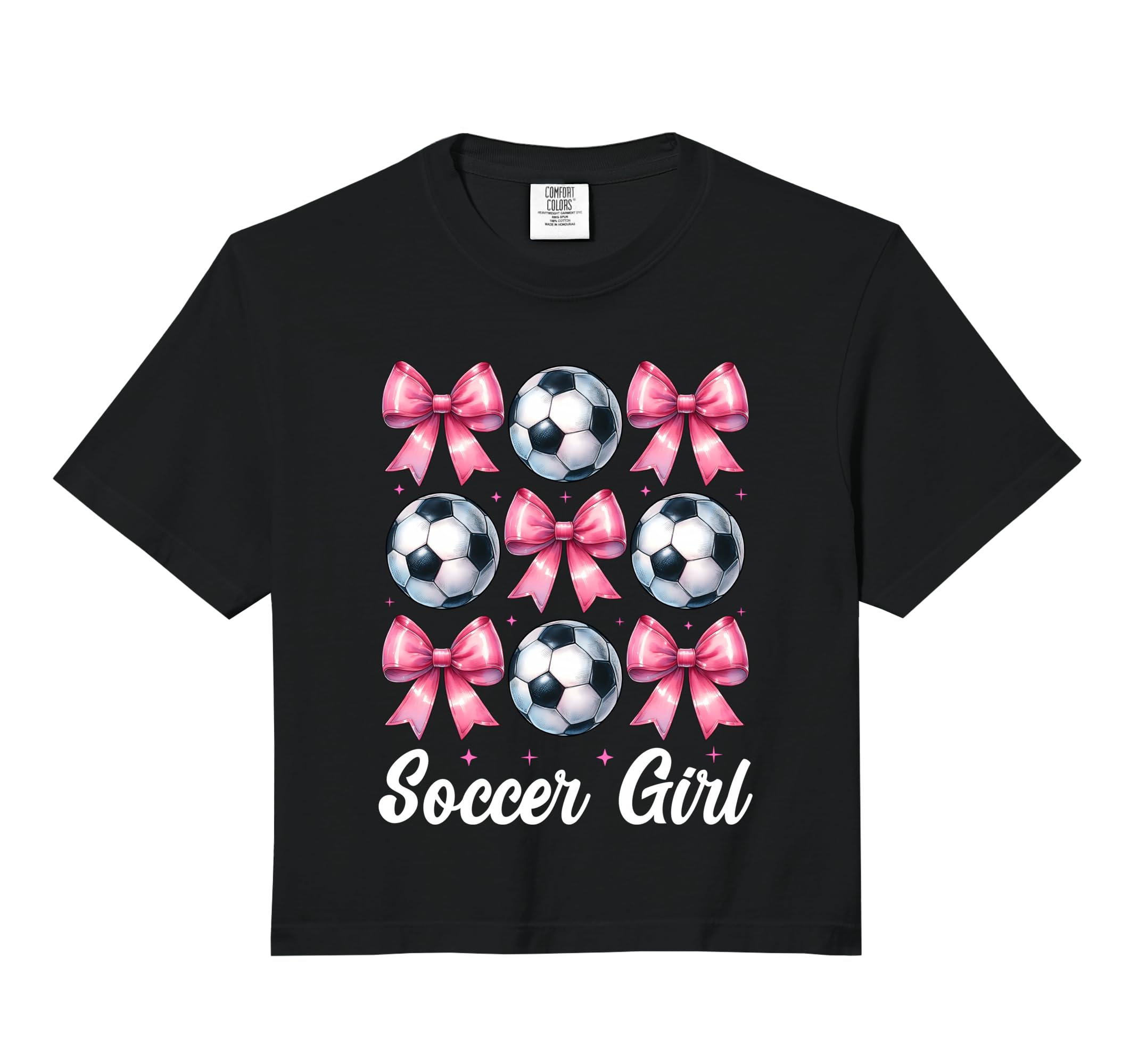 Soccer Coquette Bow Comfort Colors Sweatshirt - Trendy Graphic Men Women - T-Shirt, Sweatshirt, Hoodie