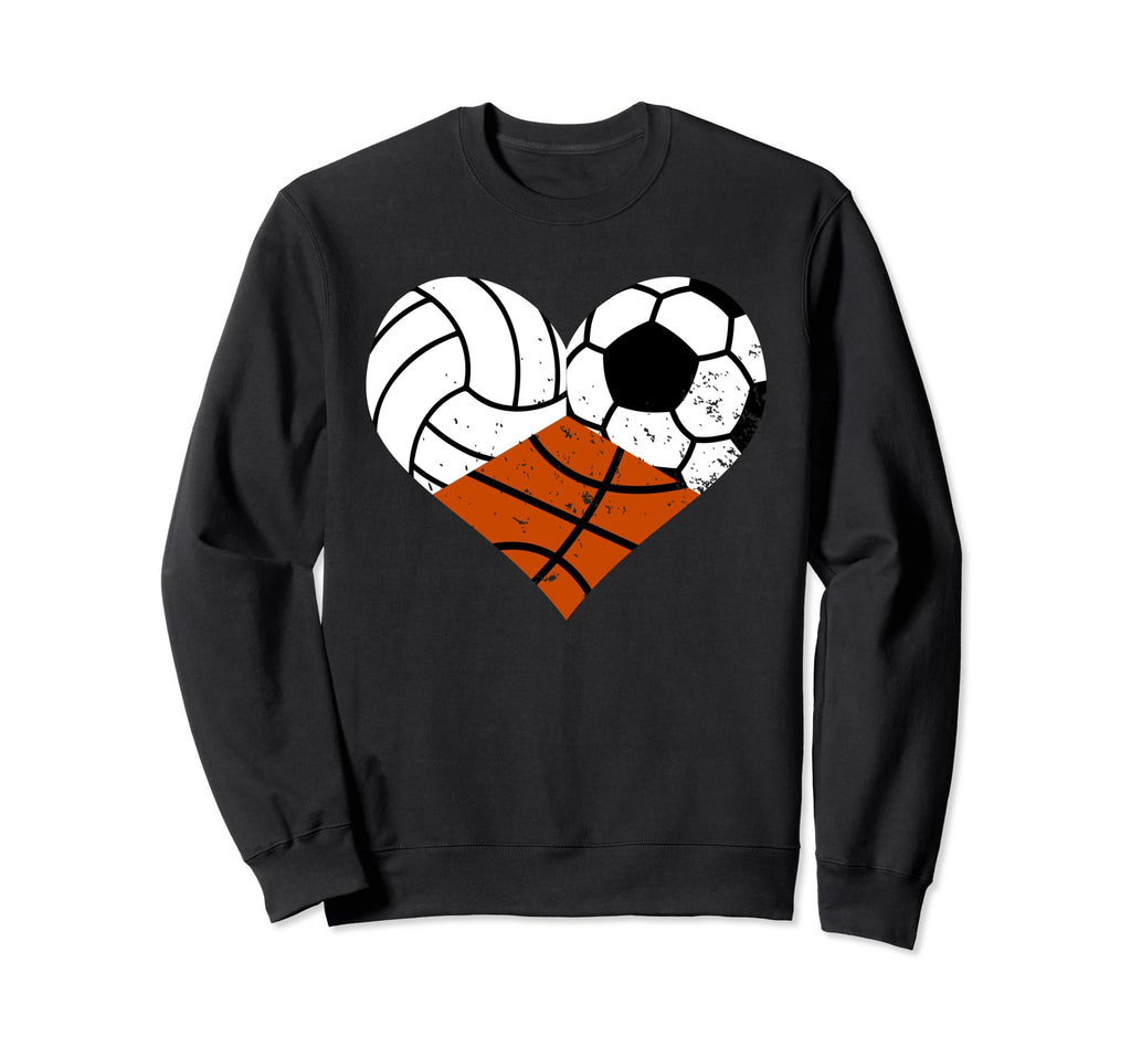 Volleyball Soccer Basketball Sweatshirt - Fun Novelty Design for Adults - T-Shirt, Sweatshirt, Hoodie