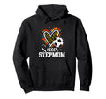 Soccer Stepmom Leopard Heart Hoodie - Casual Everyday Wear for Adults - T-Shirt, Sweatshirt, Hoodie