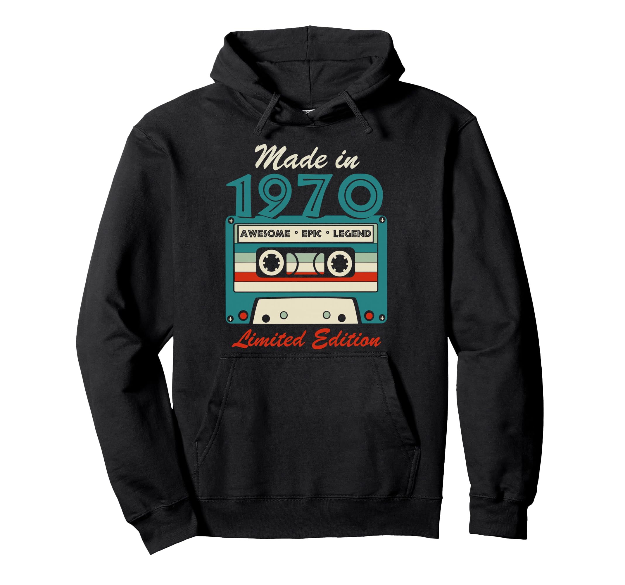 Made 1970 54Th Birthday Cassette Tape Hoodie - Streetwear Style for Adults - T-Shirt, Sweatshirt, Hoodie