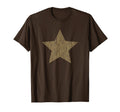 Grunge Star Distressed Brown T-Shirt - Trendy Graphic Men Women - T-Shirt, Sweatshirt, Hoodie