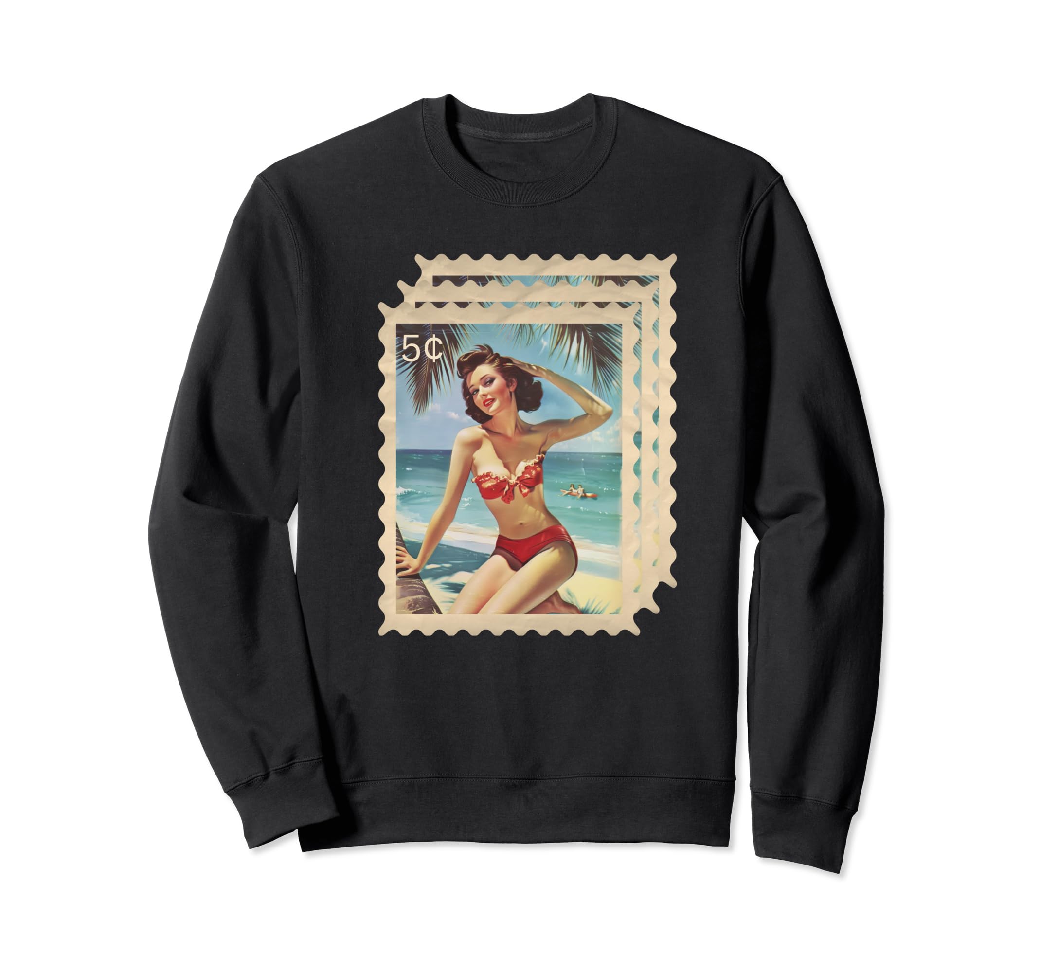 Pin Up Stamp Sweatshirt - Fun Novelty Design for Adults - T-Shirt, Sweatshirt, Hoodie