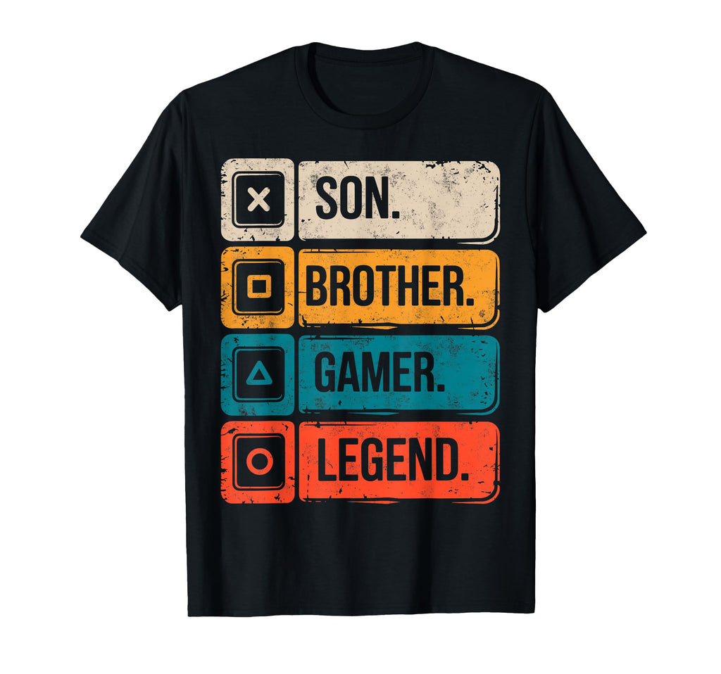 Son Brother Gamer Legend Video Game T-Shirt - Aesthetic Graphic Men Women - T-Shirt, Sweatshirt, Hoodie