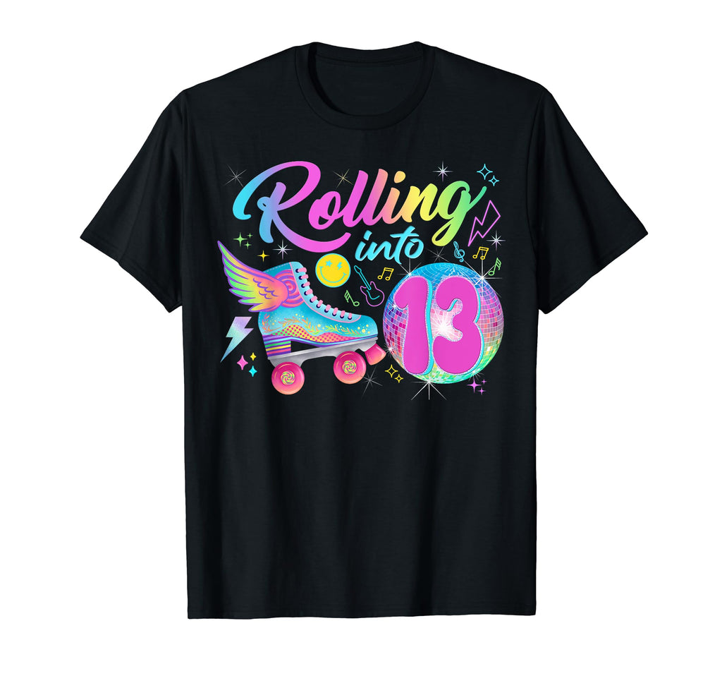 Roller Skates Birthday Disco Ball T-Shirt - Casual Everyday Wear Unisex - T-Shirt, Sweatshirt, Hoodie