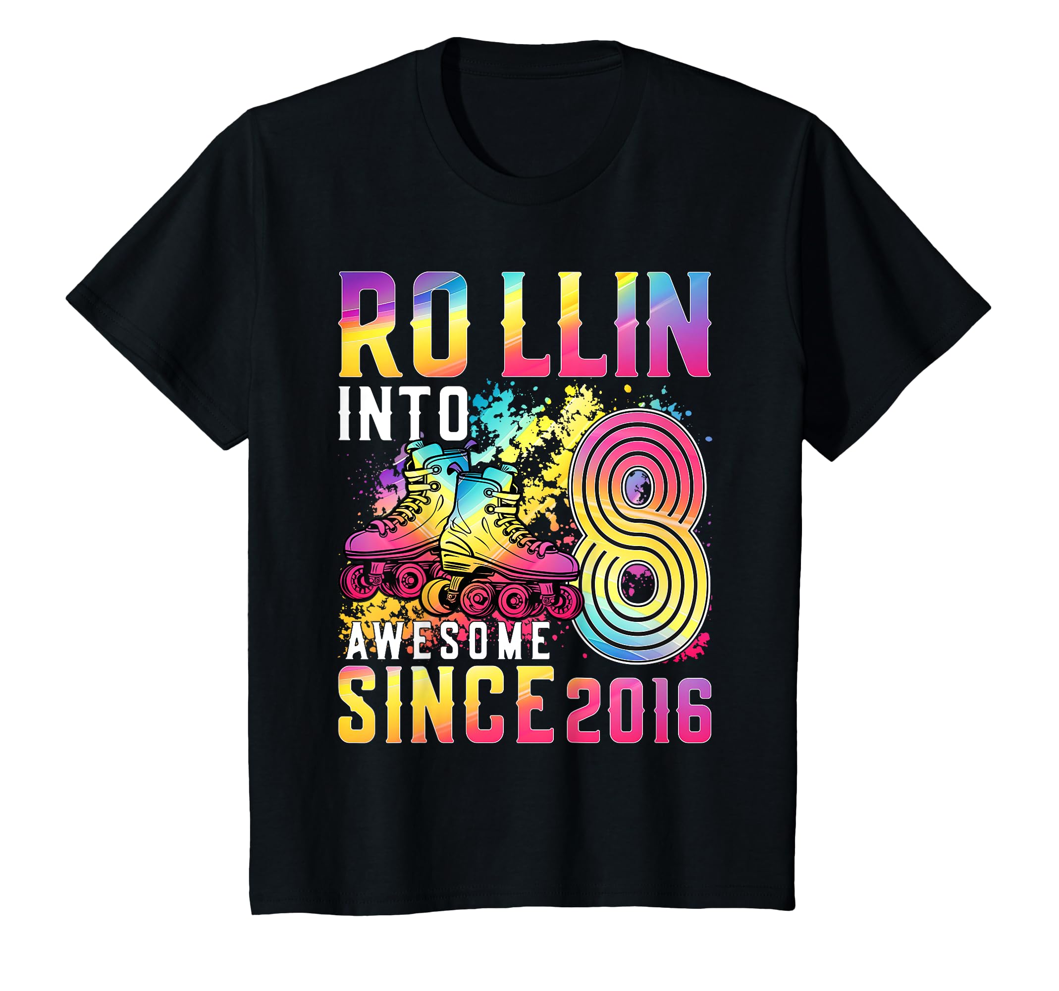 Roller Skating 8Th Birthday T-Shirt - Casual Everyday Wear for Adults - T-Shirt, Sweatshirt, Hoodie