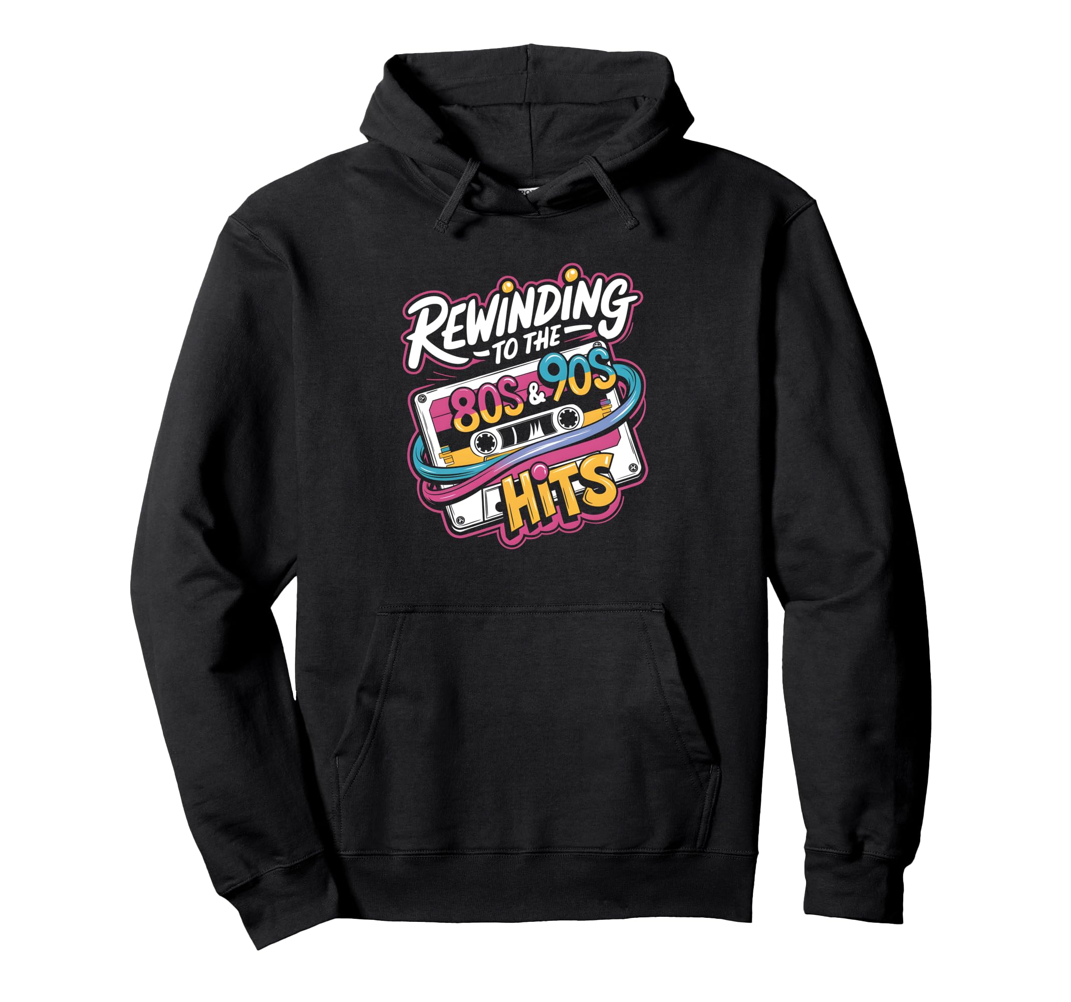 Rewinding To 80S And 90S Cassette Hoodie - Streetwear Style for Adults - T-Shirt, Sweatshirt, Hoodie
