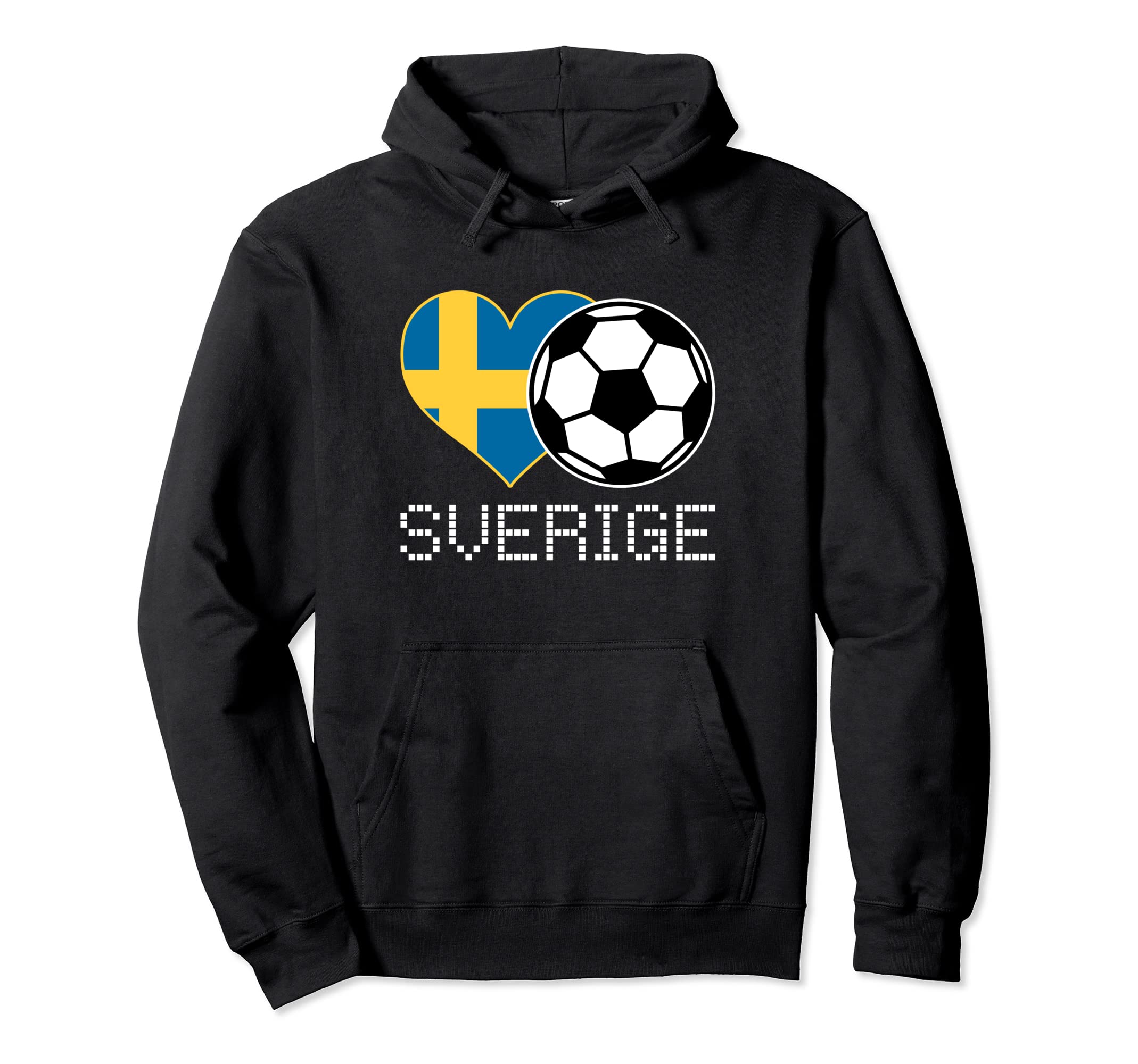 Sverige Soccer Swedish Flag Sweden Love Hoodie - Custom Art Print Unisex - T-Shirt, Sweatshirt, Hoodie