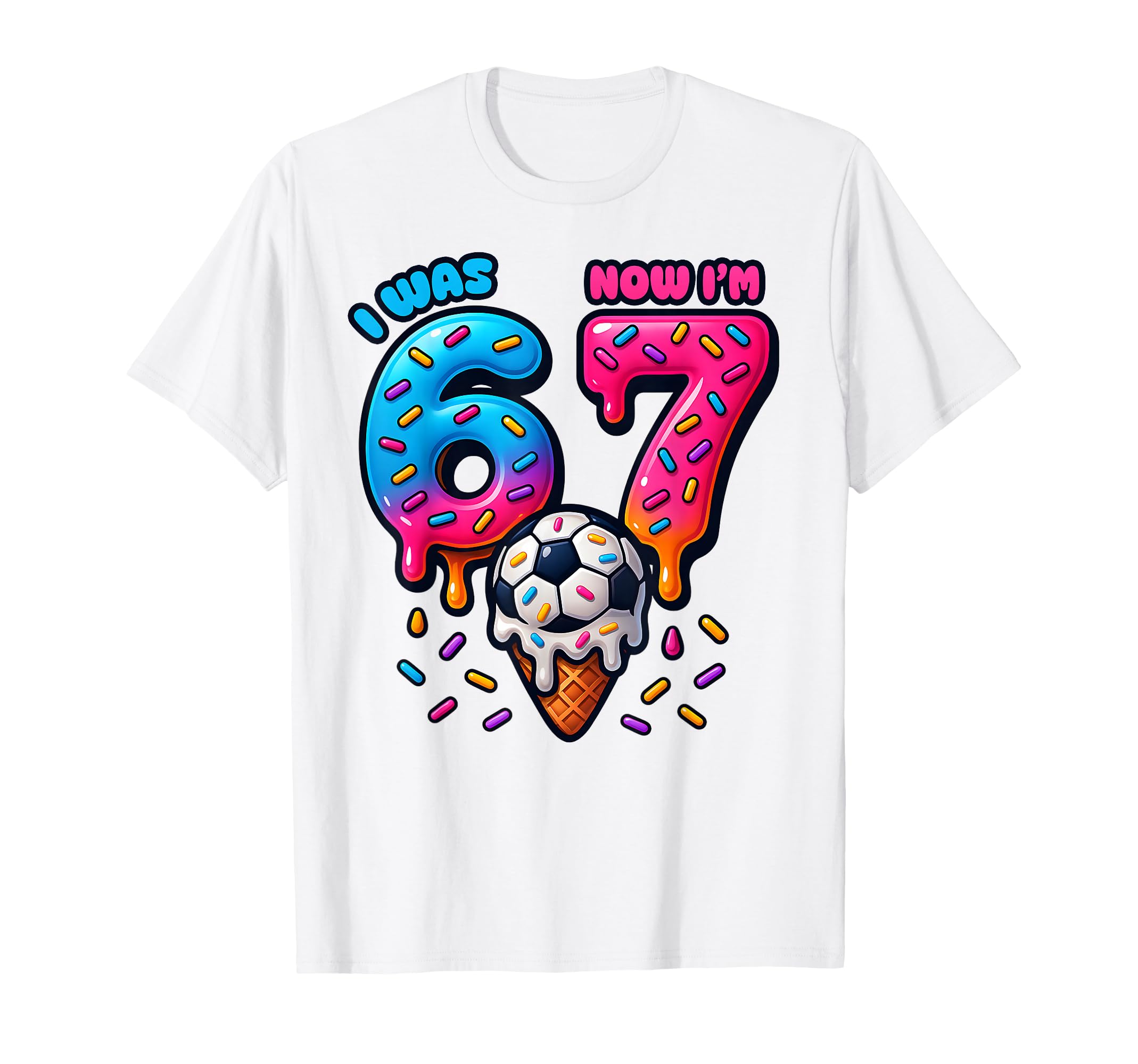 I Was 6 Now Im 7 7Th Birthday Ice T-Shirt - Novelty Apparel for Adults - T-Shirt, Sweatshirt, Hoodie