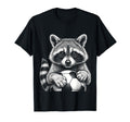 Black And White Fan Raccoon Soccer T-Shirt - Aesthetic Graphic Unisex - T-Shirt, Sweatshirt, Hoodie