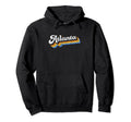 Atlanta Distressed Baseball Script Hoodie - Minimalist Print Men Women - T-Shirt, Sweatshirt, Hoodie
