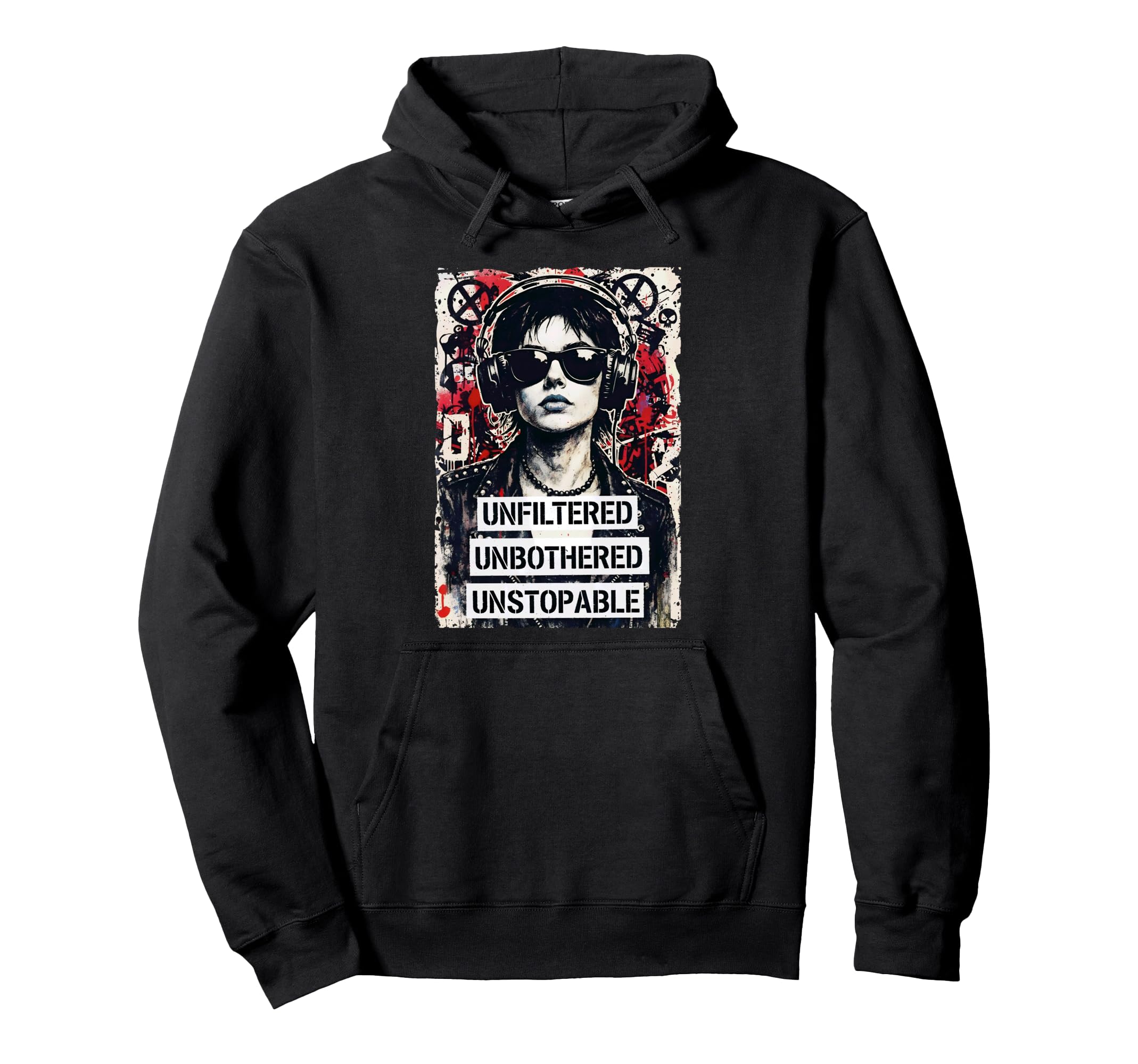 Punk 90S Grunge Urban Street Art Hoodie - Graphic Print Men Women - T-Shirt, Sweatshirt, Hoodie