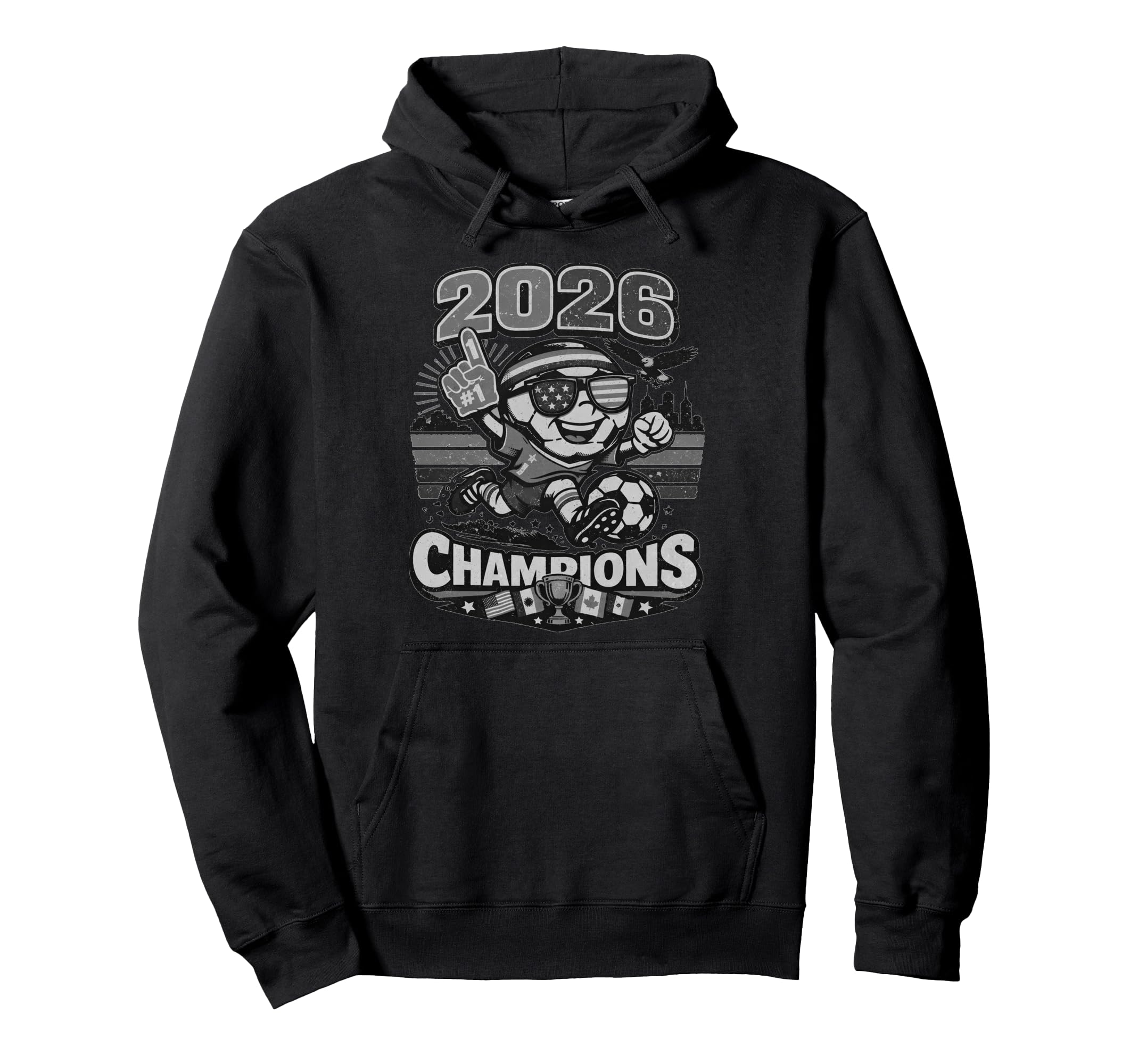 Soccer 2026 Champions Gift Club Fan Hoodie - Aesthetic Graphic Men Women - T-Shirt, Sweatshirt, Hoodie