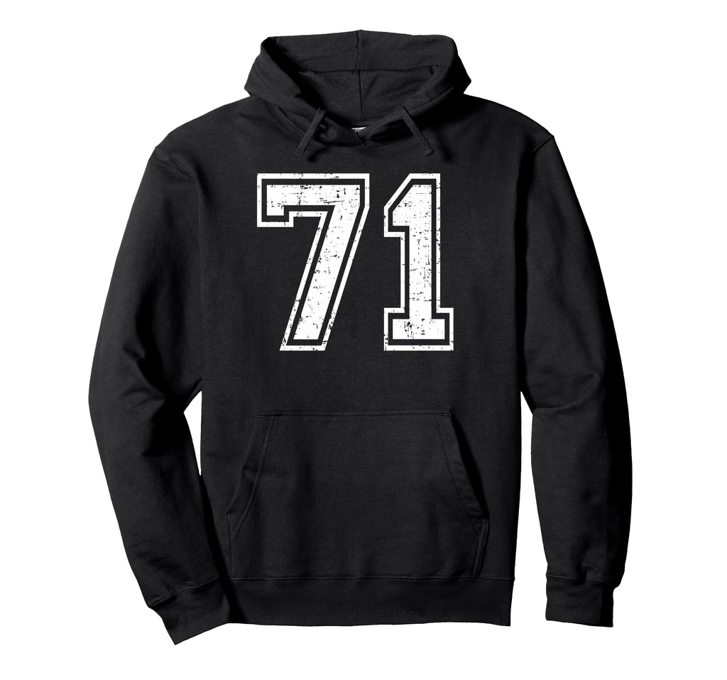 71 Number Seventy One Team Sports Grunge Hoodie - Aesthetic Graphic Unisex - T-Shirt, Sweatshirt, Hoodie