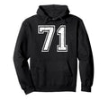 71 Number Seventy One Team Sports Grunge Hoodie - Aesthetic Graphic Unisex - T-Shirt, Sweatshirt, Hoodie
