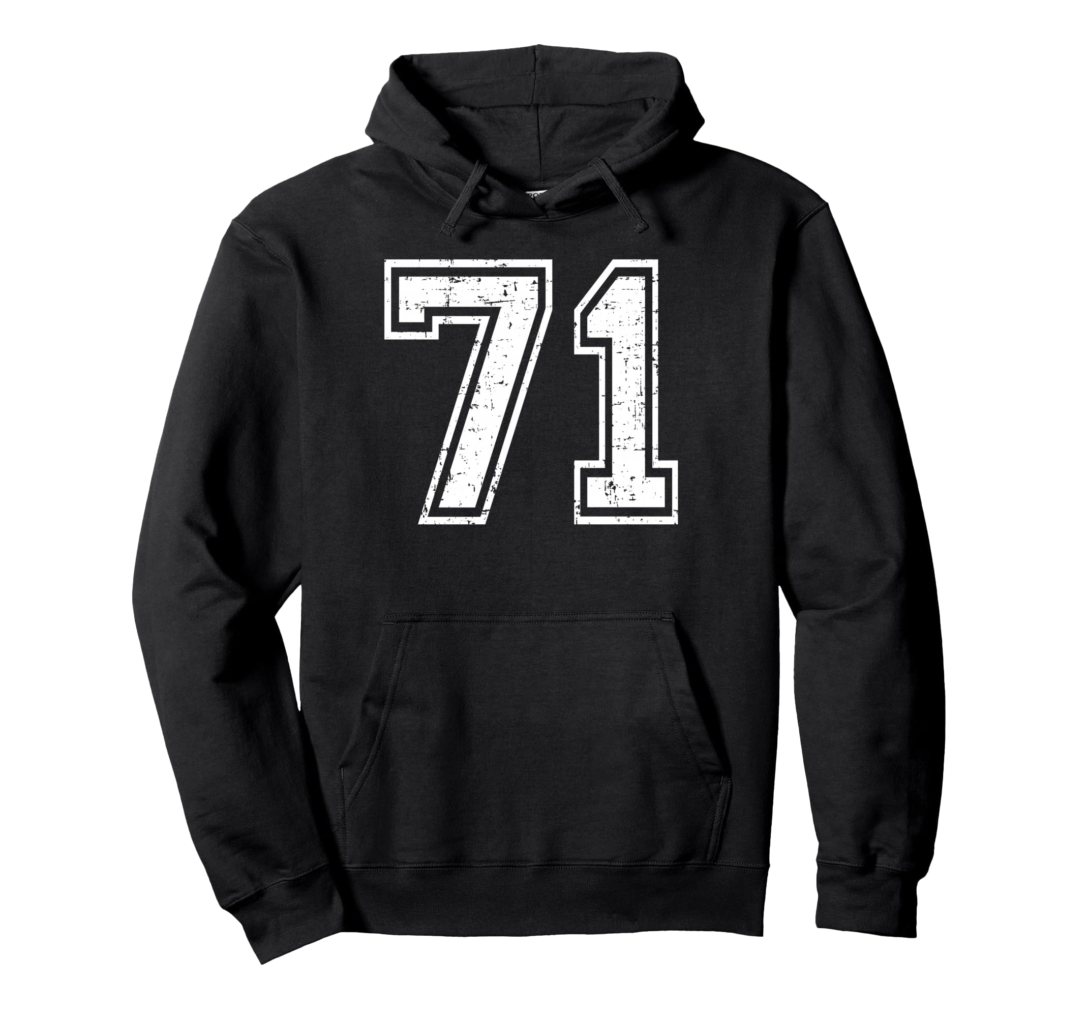 71 Number Seventy One Team Sports Grunge Hoodie - Aesthetic Graphic Unisex - T-Shirt, Sweatshirt, Hoodie