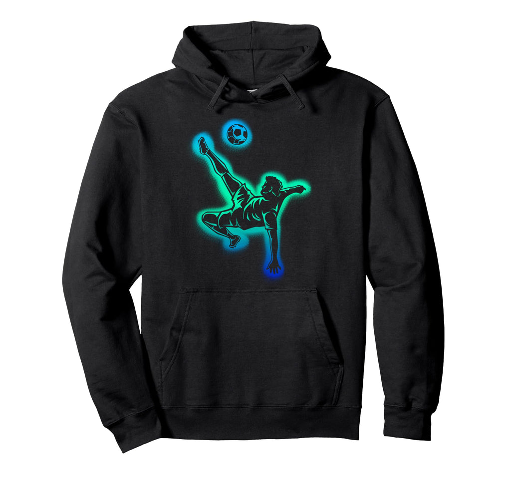 Colorful Soccer Bicycle Kick Hoodie - Casual Everyday Wear for Adults - T-Shirt, Sweatshirt, Hoodie