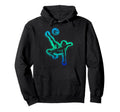 Colorful Soccer Bicycle Kick Splash Hoodie - Aesthetic Graphic Men Women - T-Shirt, Sweatshirt, Hoodie