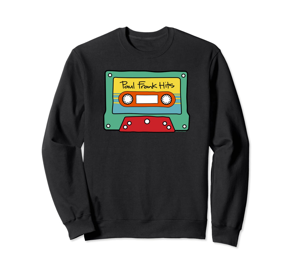 Paul Frank Cassette Tape Hits Sweatshirt - Minimalist Print Men Women - T-Shirt, Sweatshirt, Hoodie