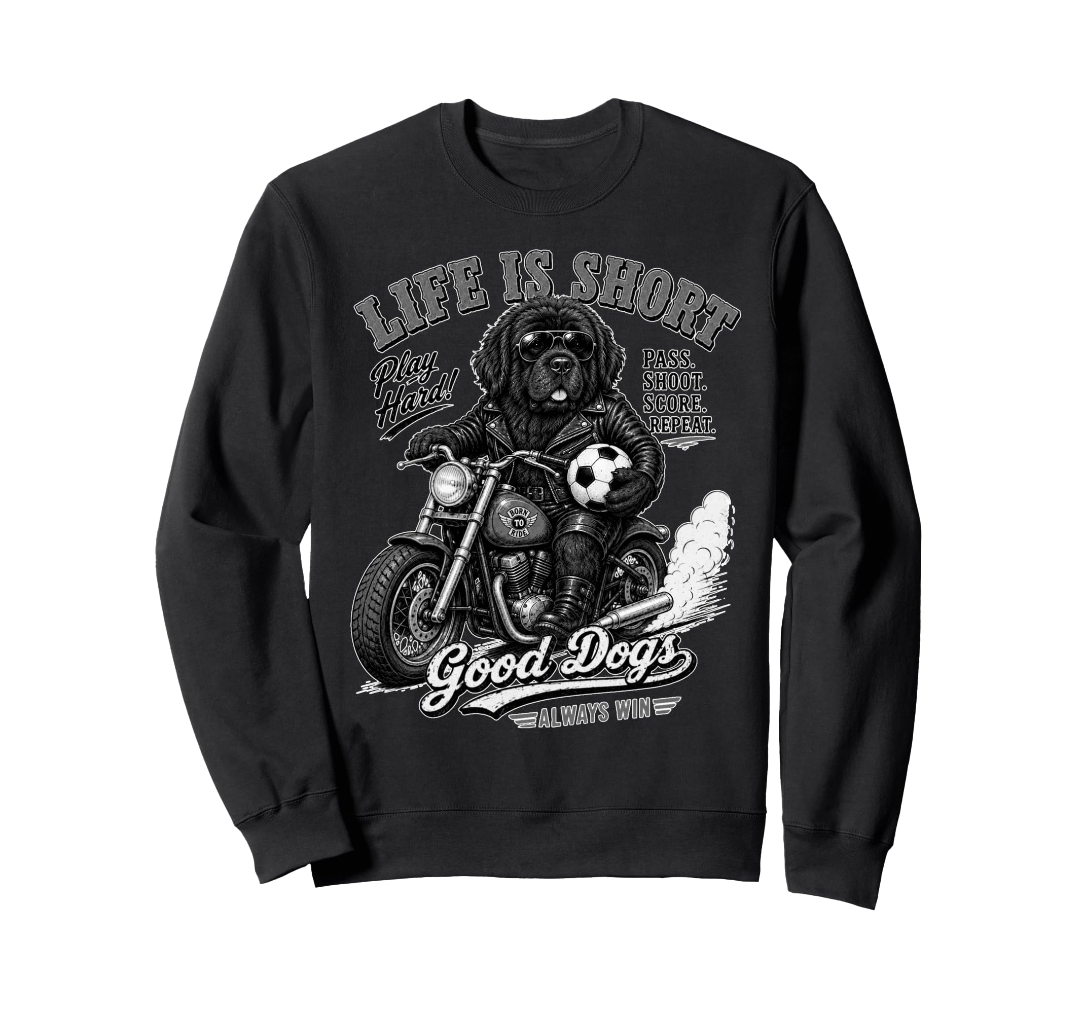 Newfoundland Motorbike Love Sweatshirt - Streetwear Style Men Women - T-Shirt, Sweatshirt, Hoodie