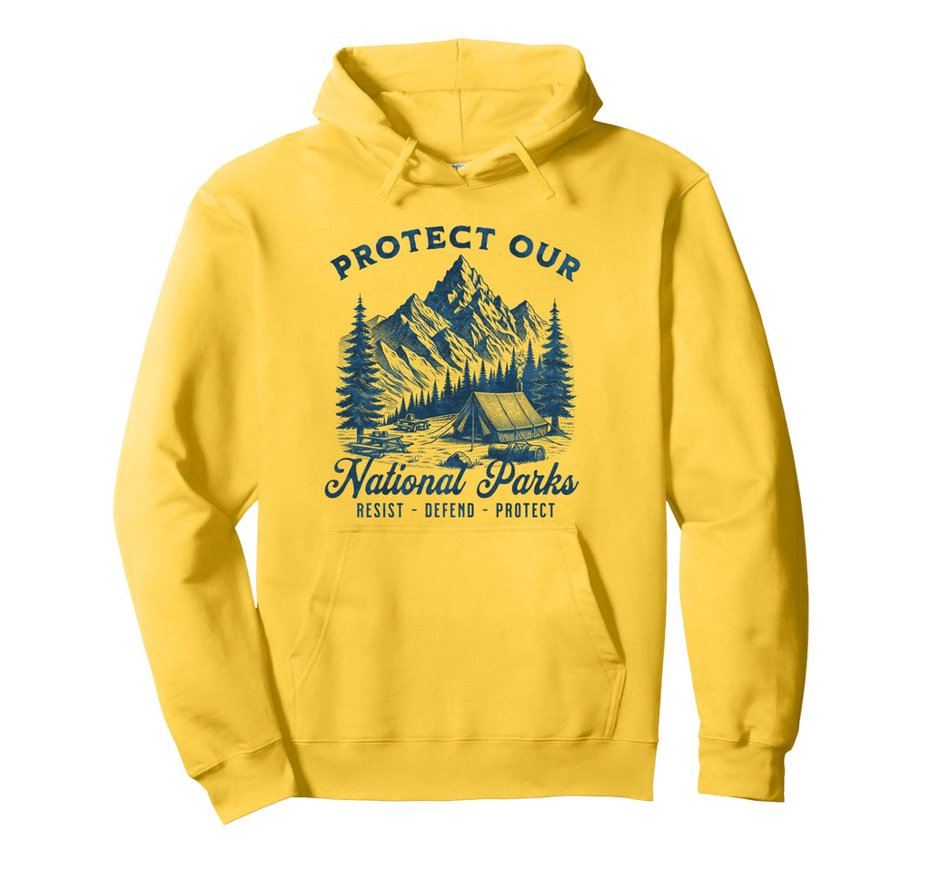 Protect National Parks Defend Hiking Hoodie - Unique Graphic Unisex - T-Shirt, Sweatshirt, Hoodie