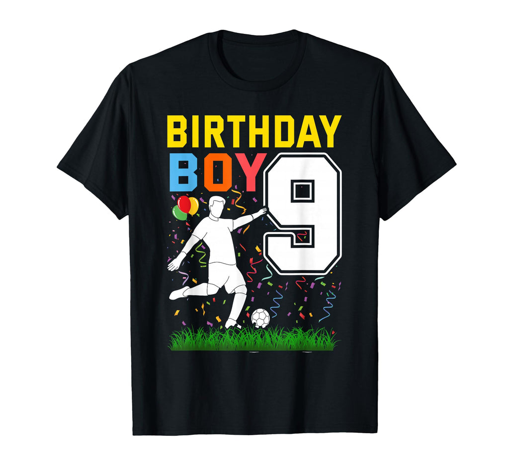 9 Year Old Birthday Soccer 9Th Birthday T-Shirt - Trendy Graphic for Adults - T-Shirt, Sweatshirt, Hoodie