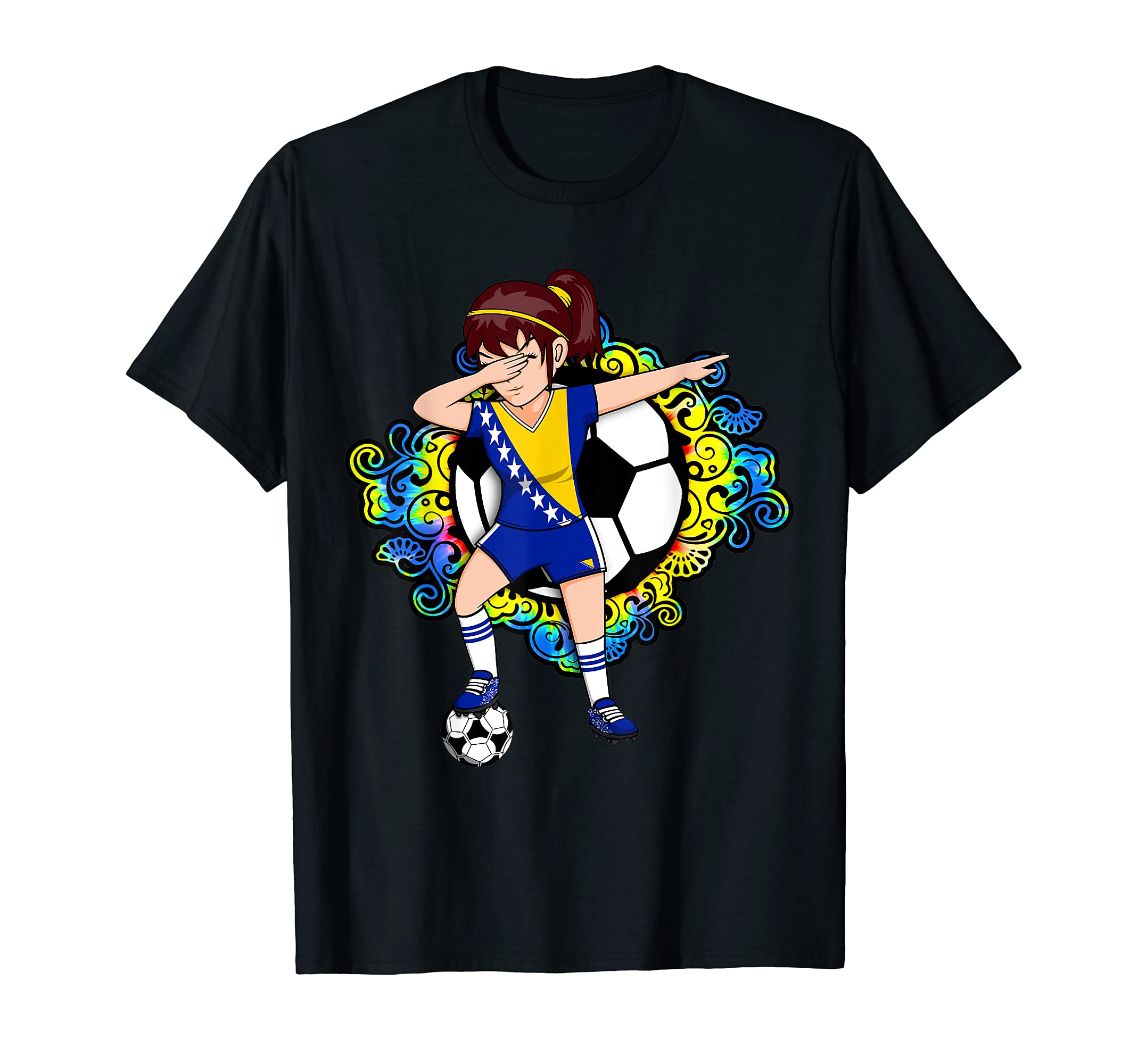 Dabbing Soccer Bosnia Herzegovina T-Shirt - Streetwear Style for Adults - T-Shirt, Sweatshirt, Hoodie