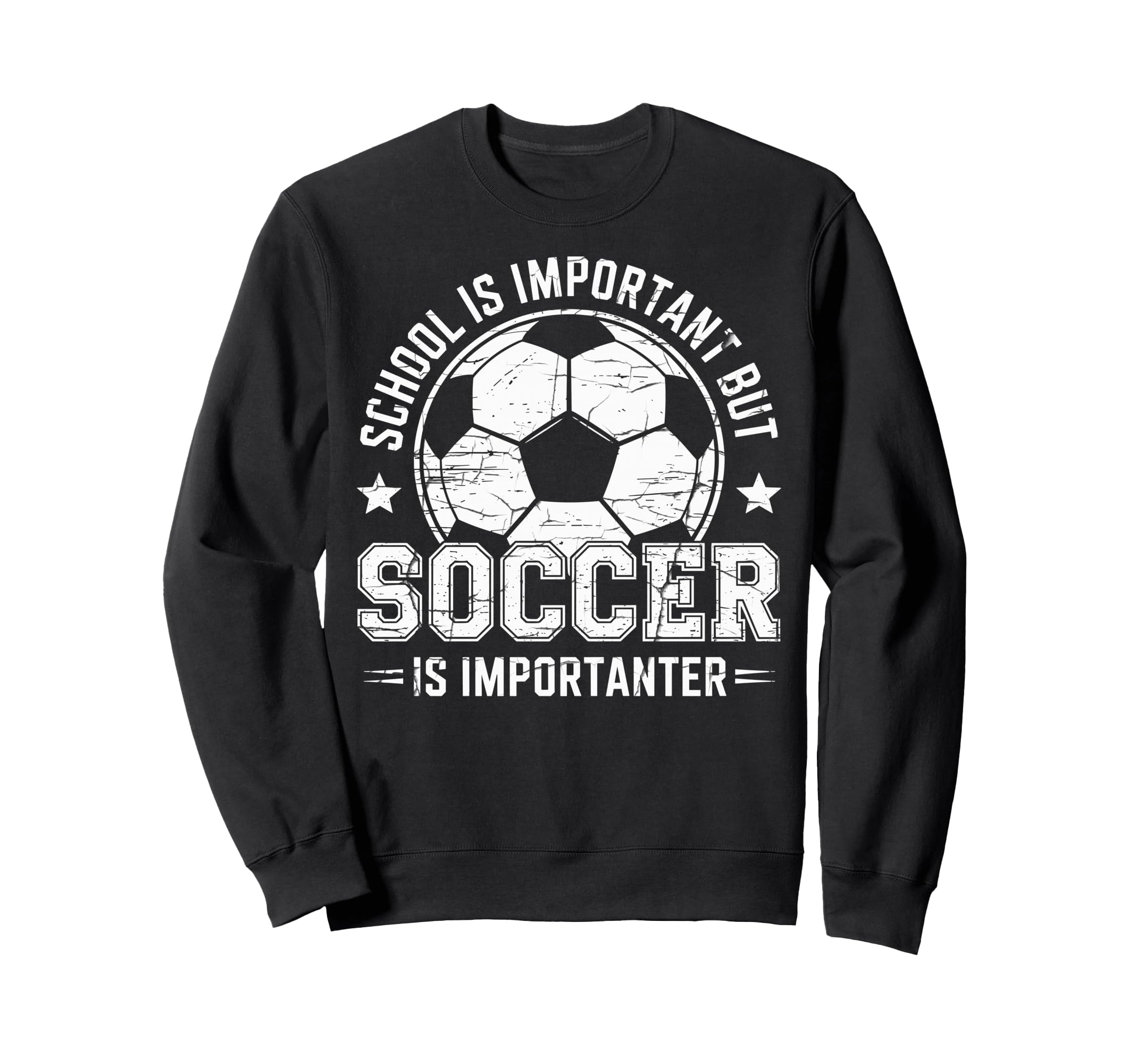 School Is Important But Soccer Sweatshirt - Aesthetic Graphic for Adults - T-Shirt, Sweatshirt, Hoodie