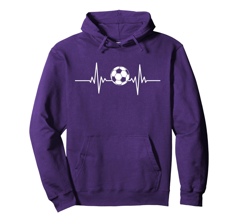 Soccer Heartbeat Soccer Ball Heartbeat Hoodie - Fun Novelty Design Unisex - T-Shirt, Sweatshirt, Hoodie