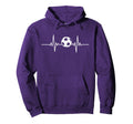 Soccer Heartbeat Soccer Ball Heartbeat Hoodie - Fun Novelty Design Unisex - T-Shirt, Sweatshirt, Hoodie
