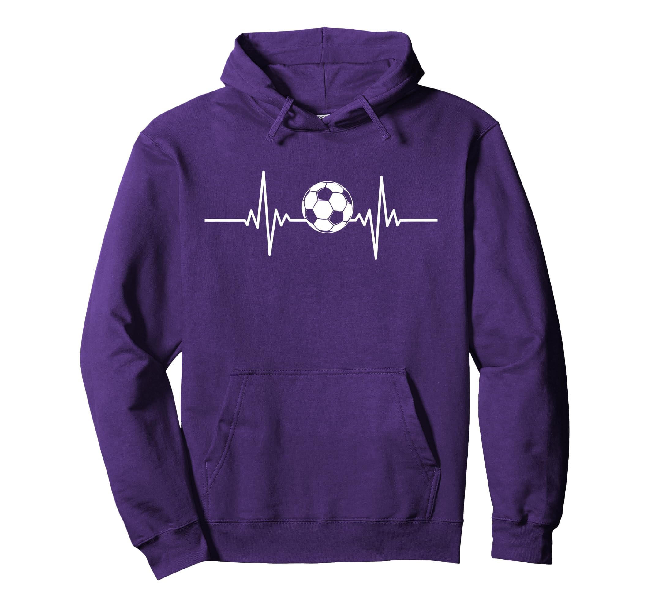 Soccer Heartbeat Soccer Ball Heartbeat Hoodie - Fun Novelty Design Unisex - T-Shirt, Sweatshirt, Hoodie