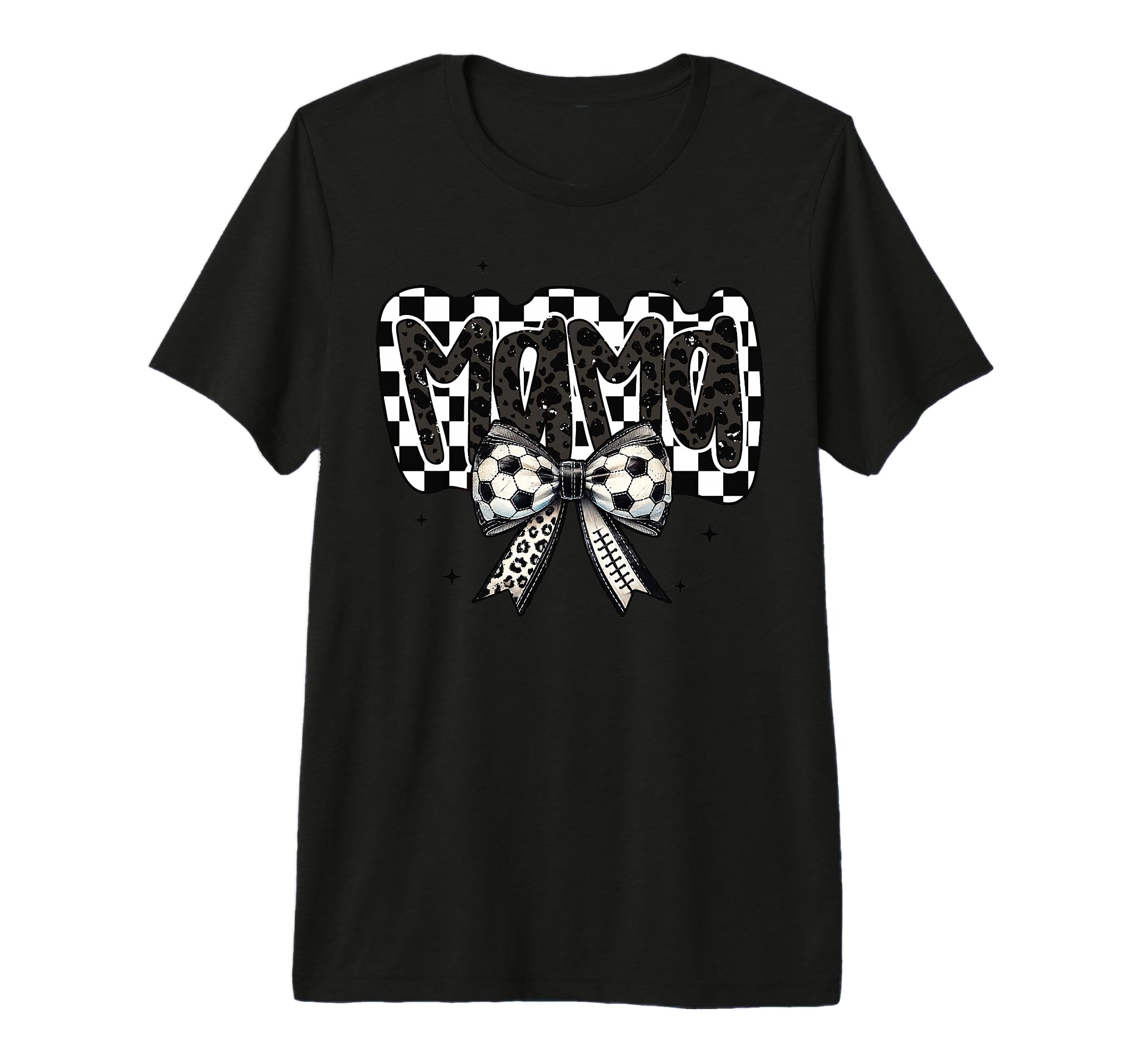 Mama Coquette Bow Game Day Soccer Cheer T-Shirt - Custom Art Print Unisex - T-Shirt, Sweatshirt, Hoodie