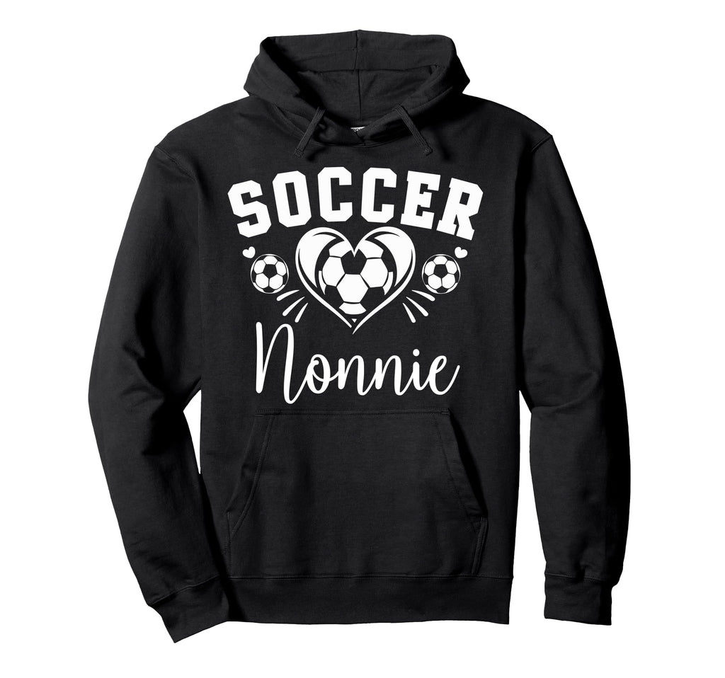 Soccer Nonnie Soccer Heart Hoodie - Graphic Print for Adults - T-Shirt, Sweatshirt, Hoodie