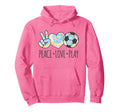 Tie Dye Soccer Teen Peace Love Play Hoodie - Fun Novelty Design for Adults - T-Shirt, Sweatshirt, Hoodie