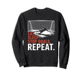 Eat Sleep Stop Goal Repeat Coach Team Sweatshirt - Graphic Print Men Women - T-Shirt, Sweatshirt, Hoodie