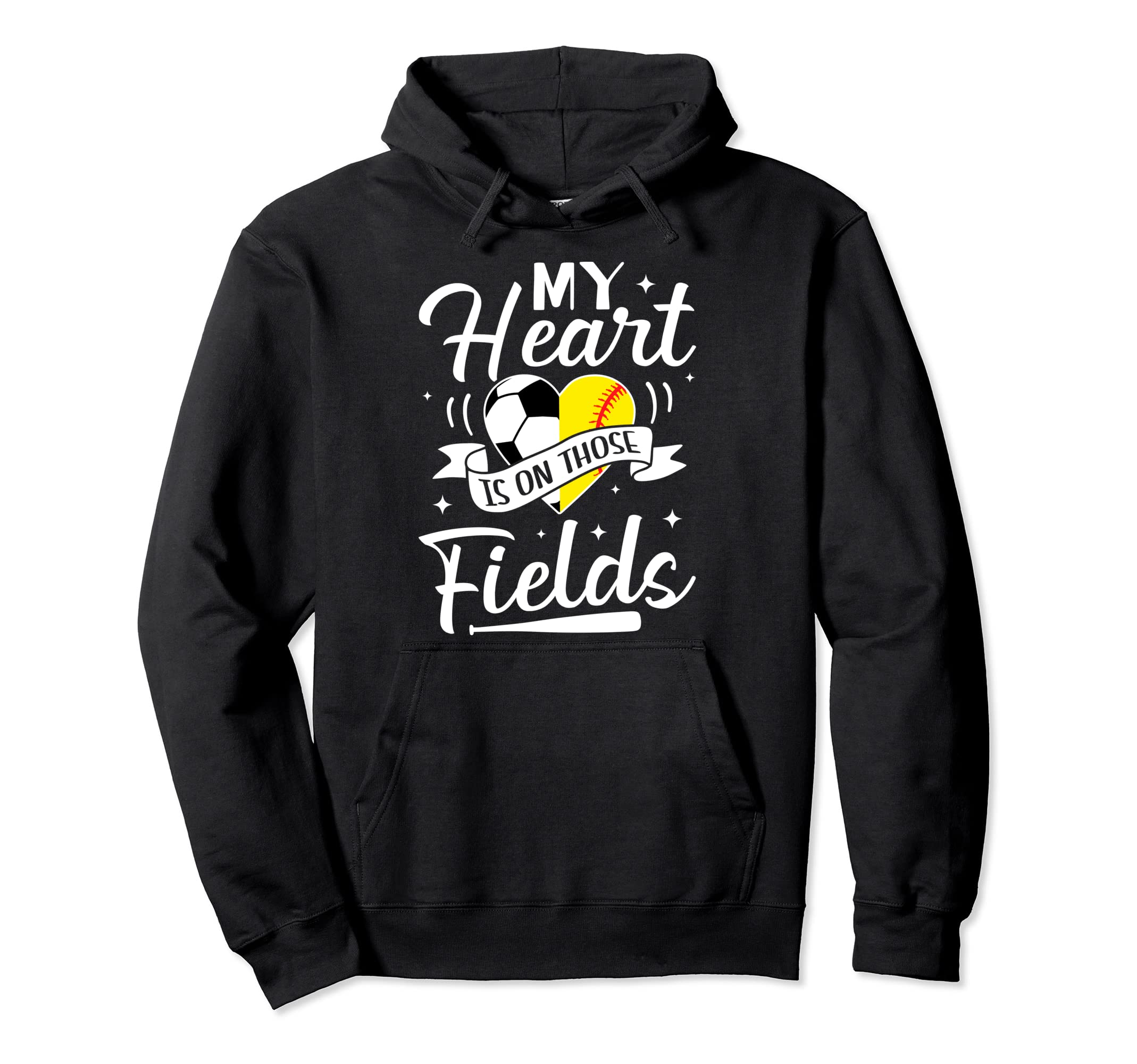 My Heart Is Those Fields Funny Soccer Hoodie - Graphic Print Men Women - T-Shirt, Sweatshirt, Hoodie