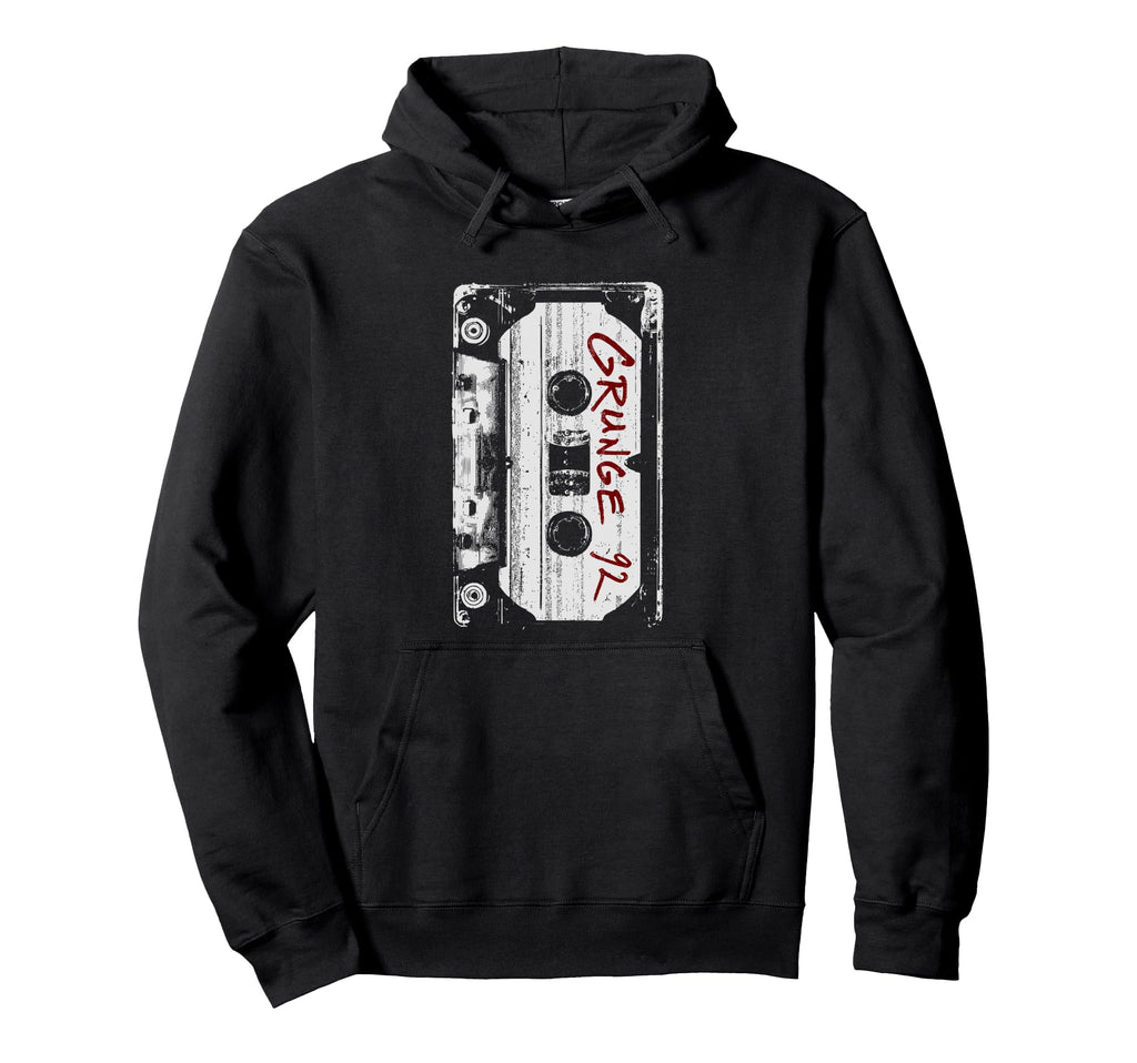 Grunge 90S Concert Mixtape Hoodie - Casual Everyday Wear Men Women - T-Shirt, Sweatshirt, Hoodie
