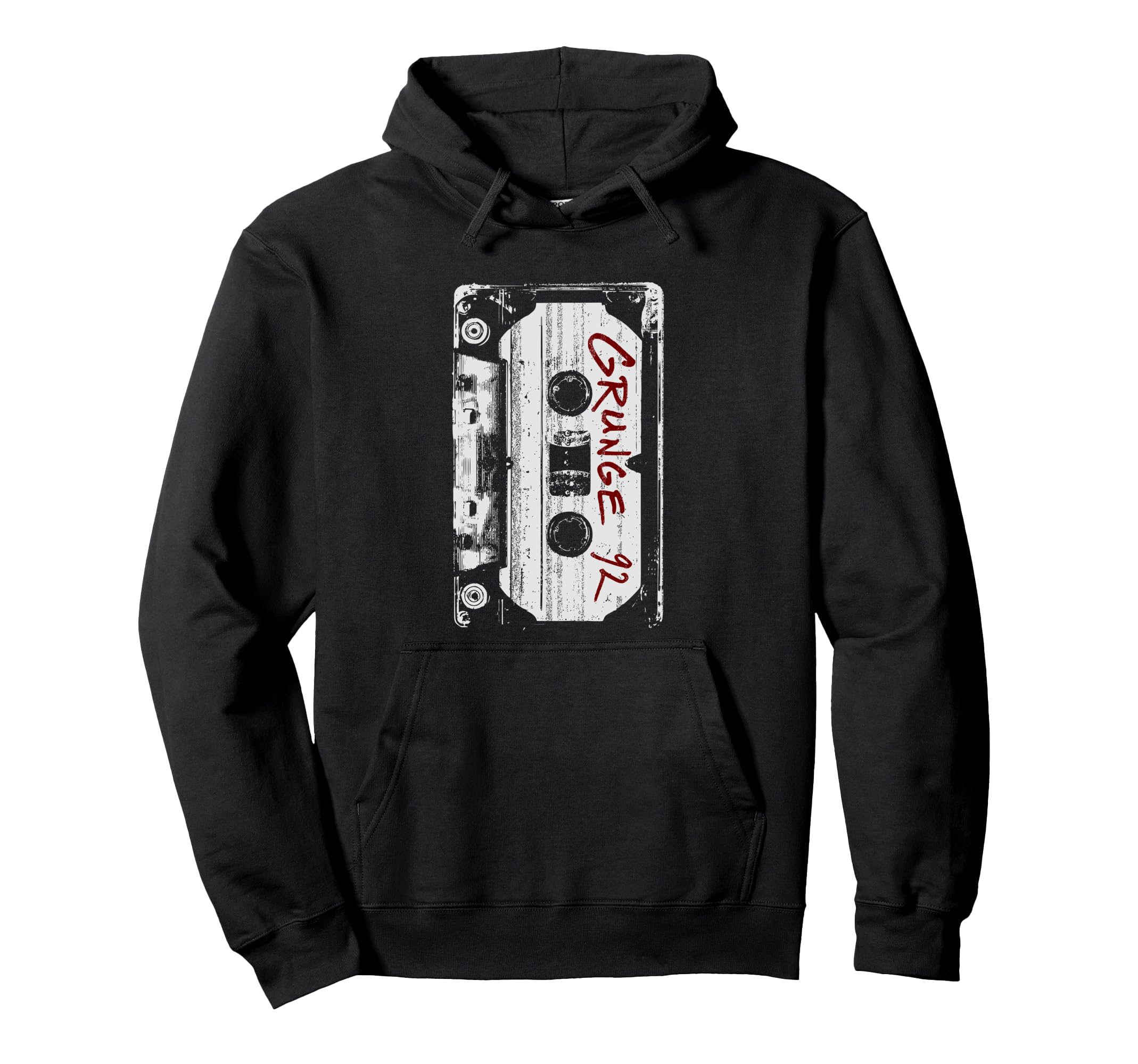 Grunge 90S Concert Mixtape Hoodie - Casual Everyday Wear Men Women - T-Shirt, Sweatshirt, Hoodie