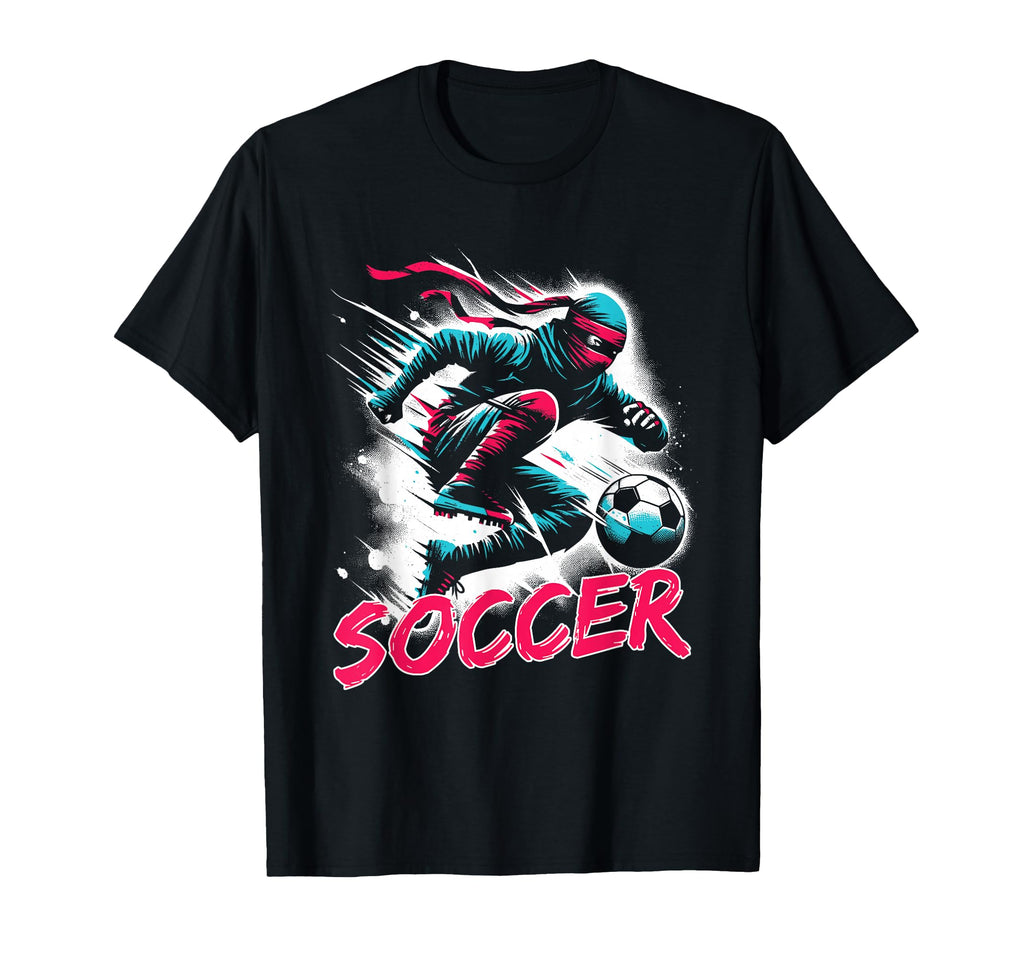 Soccer Ninja Ninja Playing Football T-Shirt - Aesthetic Graphic Unisex - T-Shirt, Sweatshirt, Hoodie