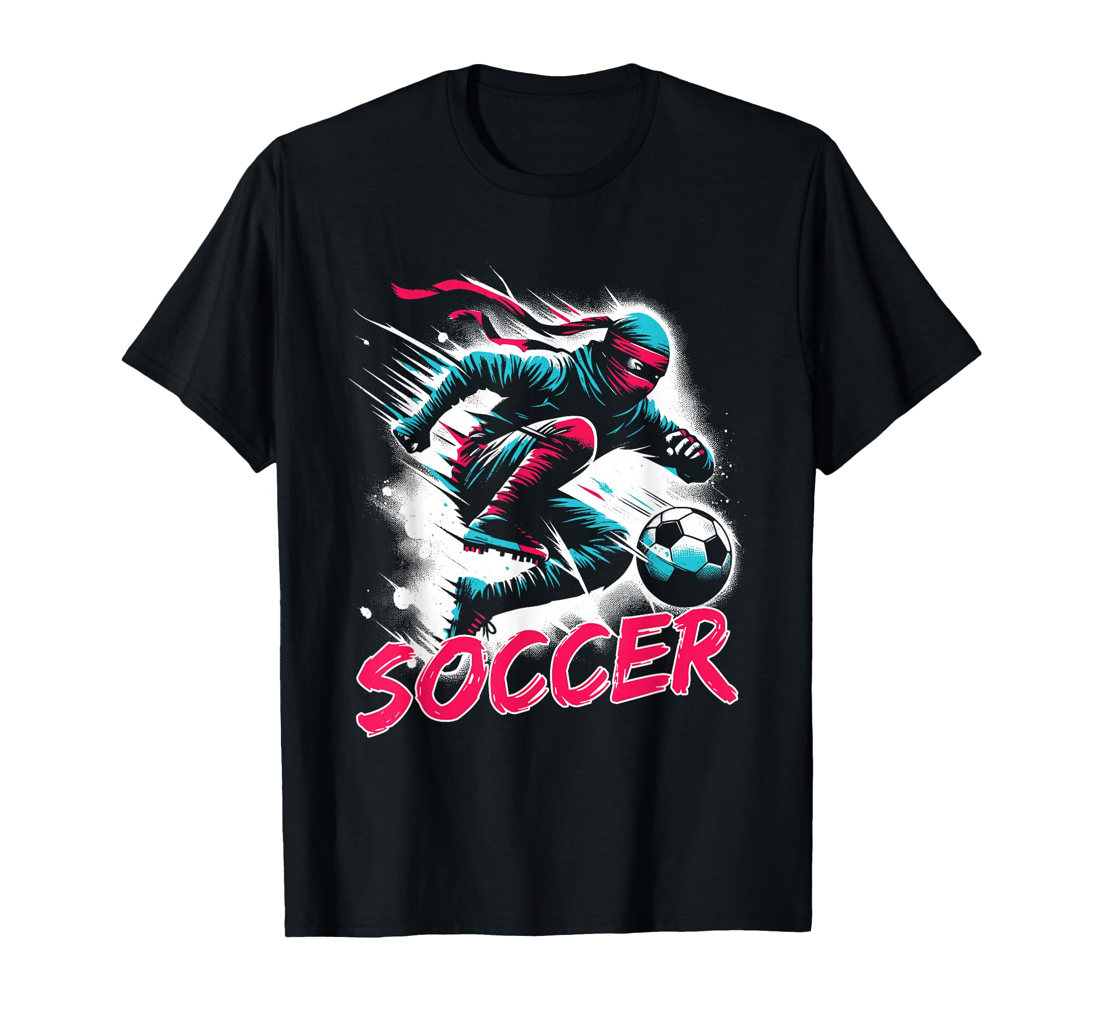 Soccer Ninja Ninja Playing Football T-Shirt - Aesthetic Graphic Unisex - T-Shirt, Sweatshirt, Hoodie