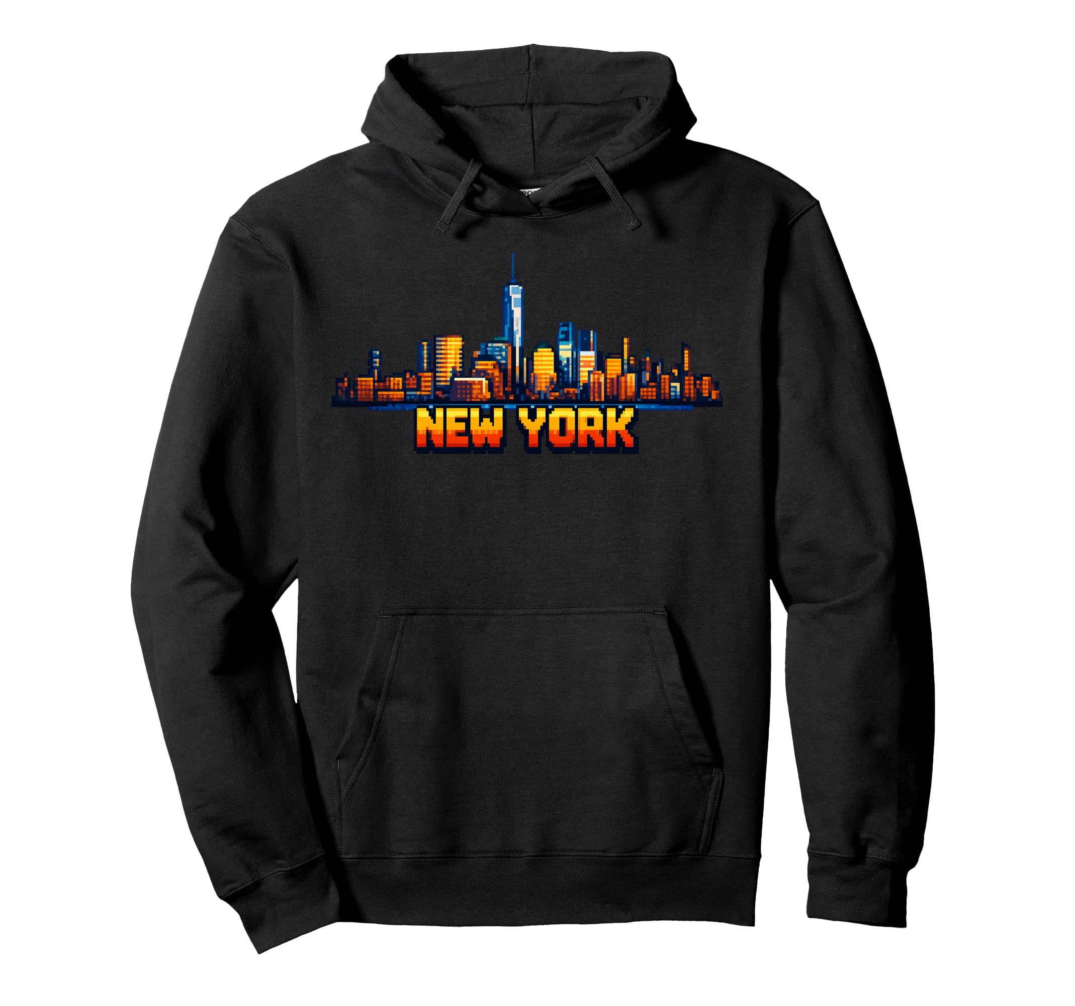 New York 8 Bit Video Arcade Gamer Hoodie - Streetwear Style for Adults - T-Shirt, Sweatshirt, Hoodie