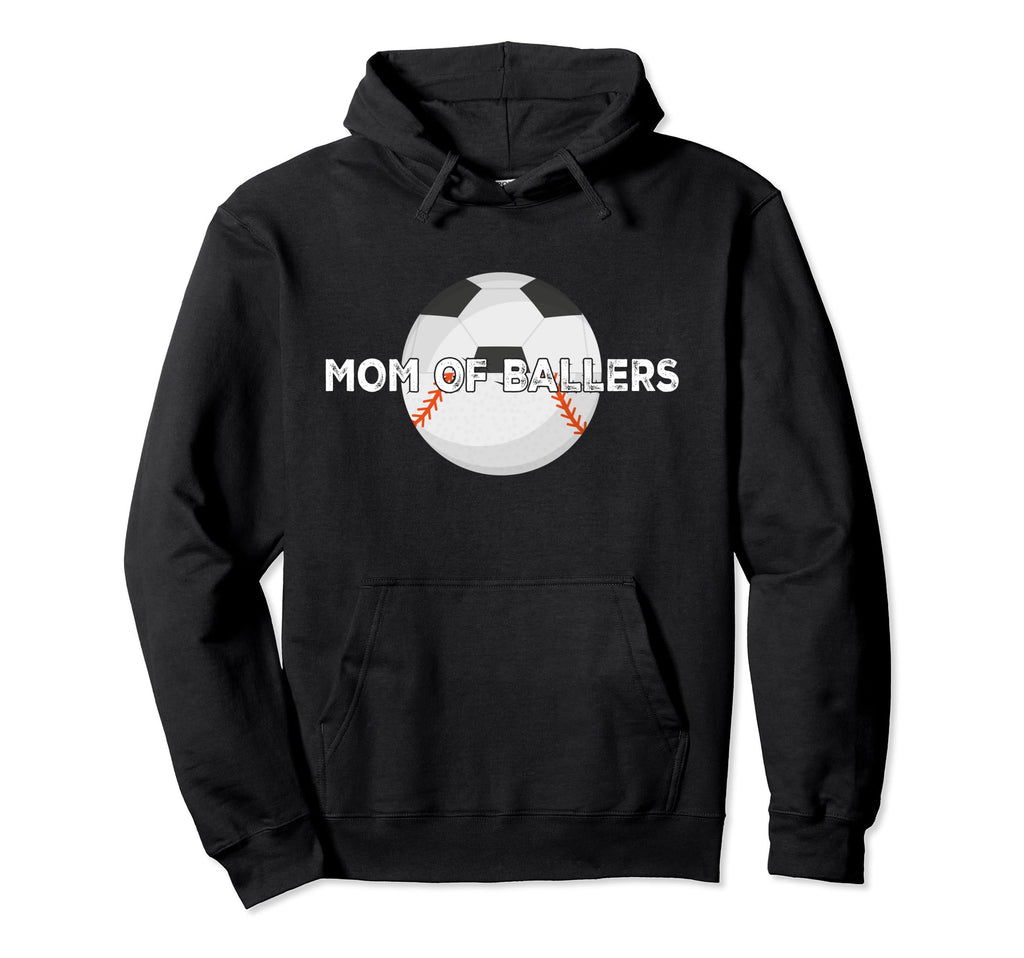 Mom Ballers Soccer Baseball Mother Funny Hoodie - Custom Art Print Unisex - T-Shirt, Sweatshirt, Hoodie