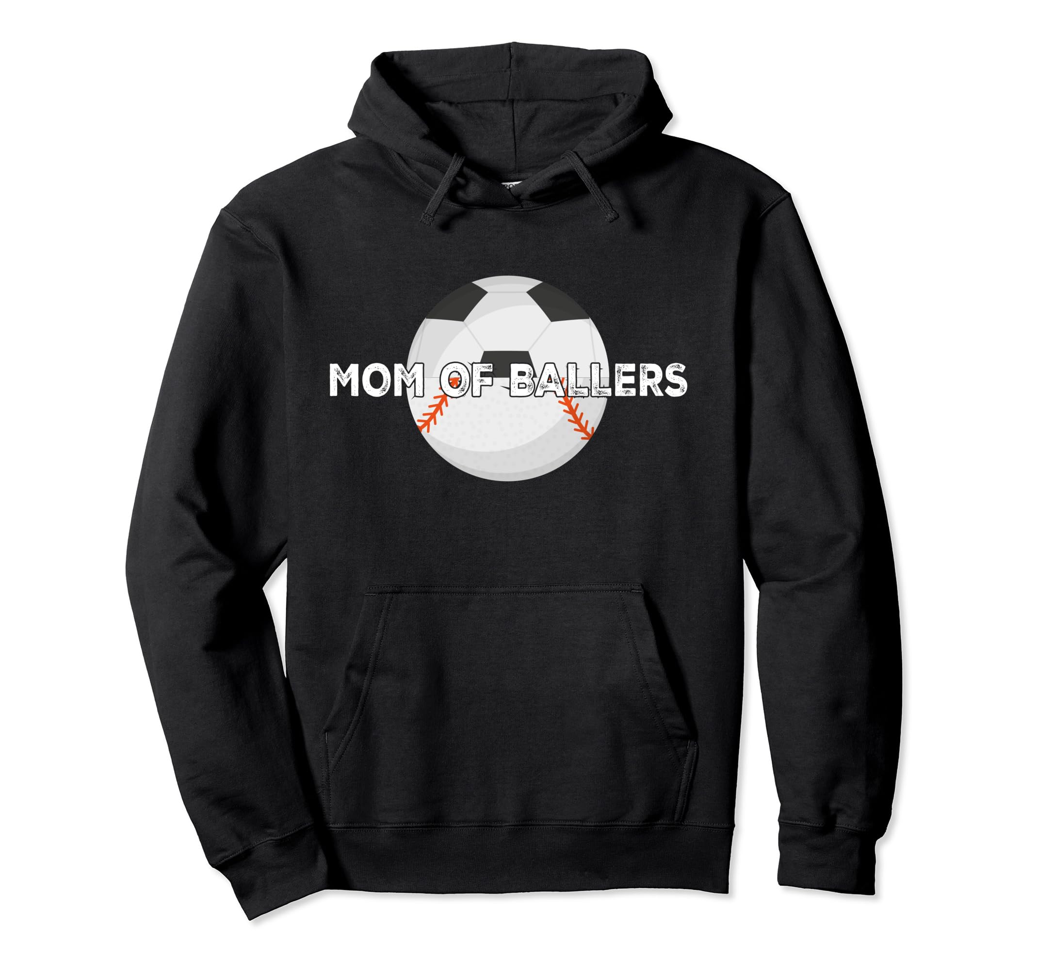 Mom Ballers Soccer Baseball Mother Funny Hoodie - Custom Art Print Unisex - T-Shirt, Sweatshirt, Hoodie