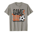 Game Day Soccer Season Checkered Orange T-Shirt - Unique Graphic Unisex - T-Shirt, Sweatshirt, Hoodie