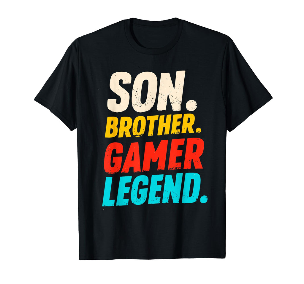 Son Brother Gamer Legend Video Game T-Shirt - Trendy Graphic Men Women - T-Shirt, Sweatshirt, Hoodie