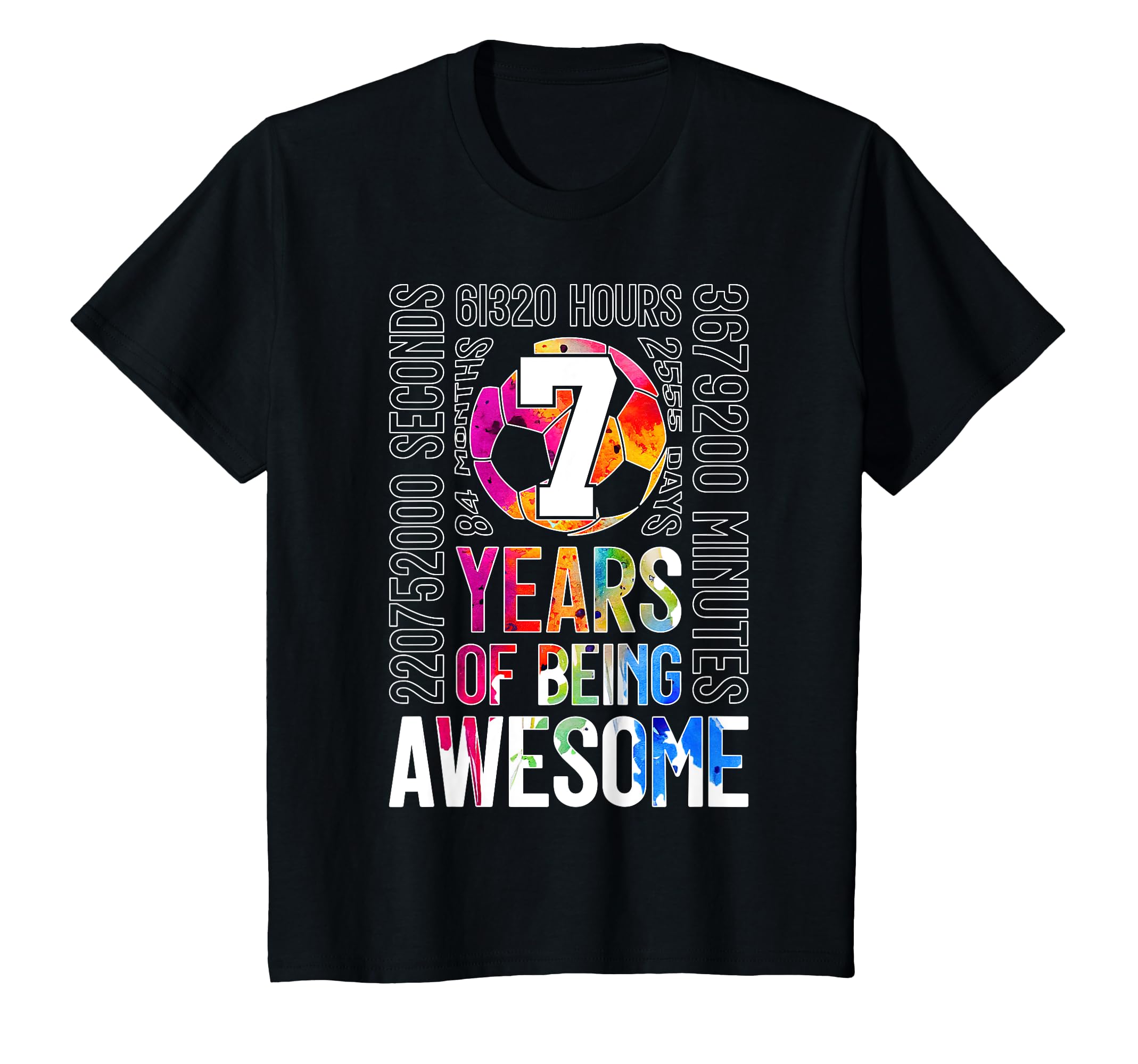 Soccer 7 Years Being Awesome Soccer T-Shirt - Unique Graphic for Adults - T-Shirt, Sweatshirt, Hoodie