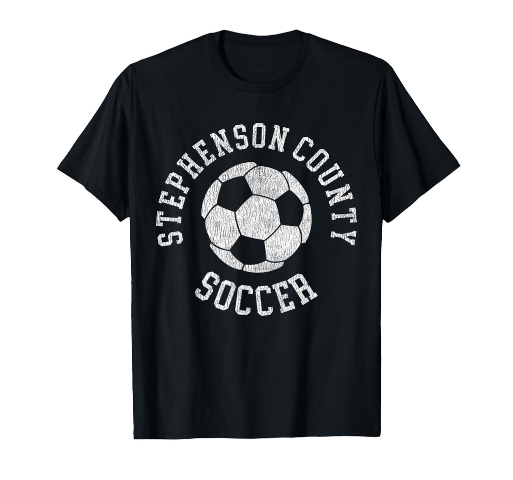 Stephenson County Soccer Distressed 90S T-Shirt - Trendy Graphic for Adults - T-Shirt, Sweatshirt, Hoodie