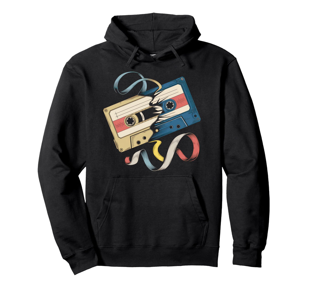 Cassette 80S 90S Party Mixtape Tape Hoodie - Novelty Apparel for Adults - T-Shirt, Sweatshirt, Hoodie